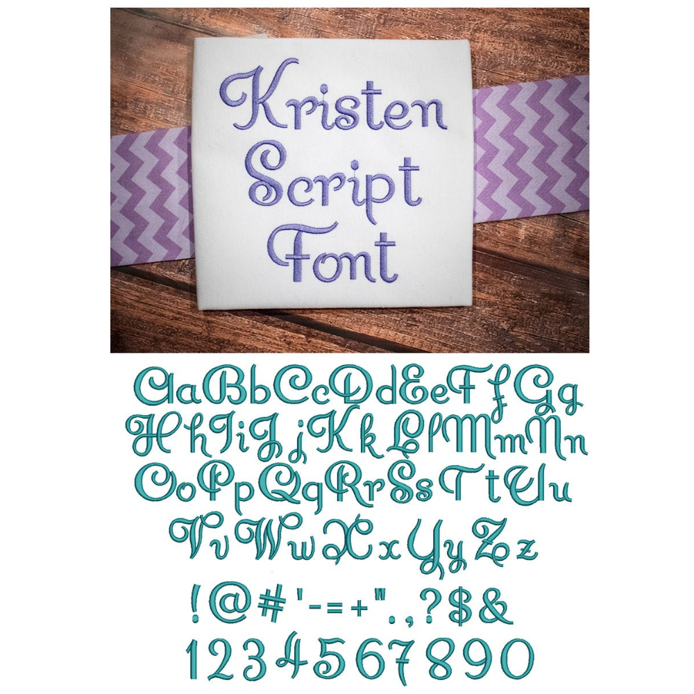 Kristen Embroidery Font
