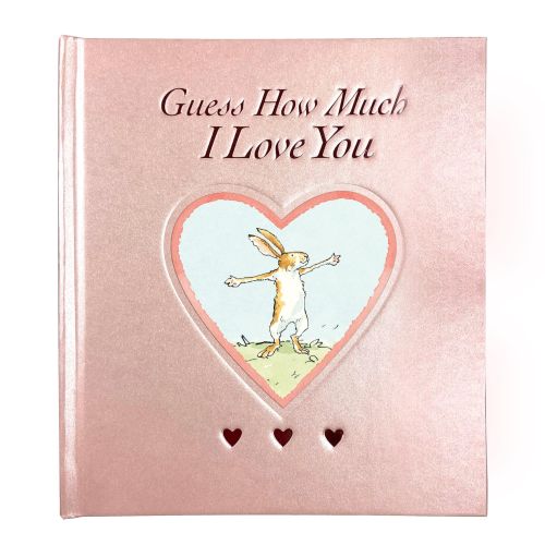 guess how much i love you book with rabbit on the cover in blush coloured cover