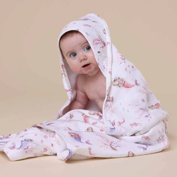 Baby Hooded Towel - Mermaid