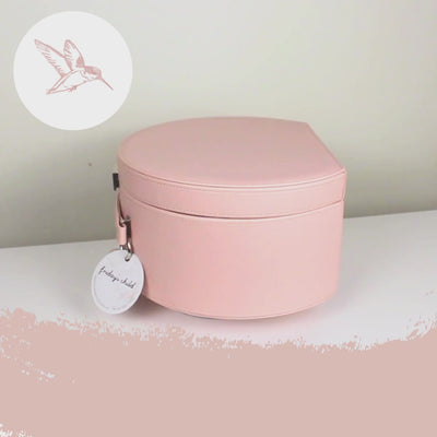 pink keepsake box on rotation in video